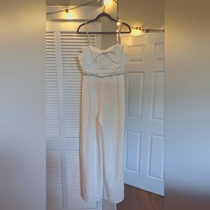 NWT Fashion Nova Felicia Embellished Bow Jumpsuit Size Large